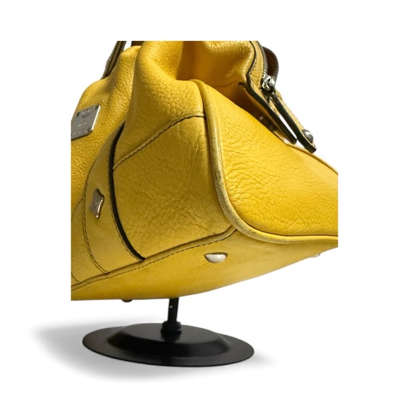 MCM Vintage Pebbled Leather Tassel Satchel Bag EUC - Picture 3 of 15